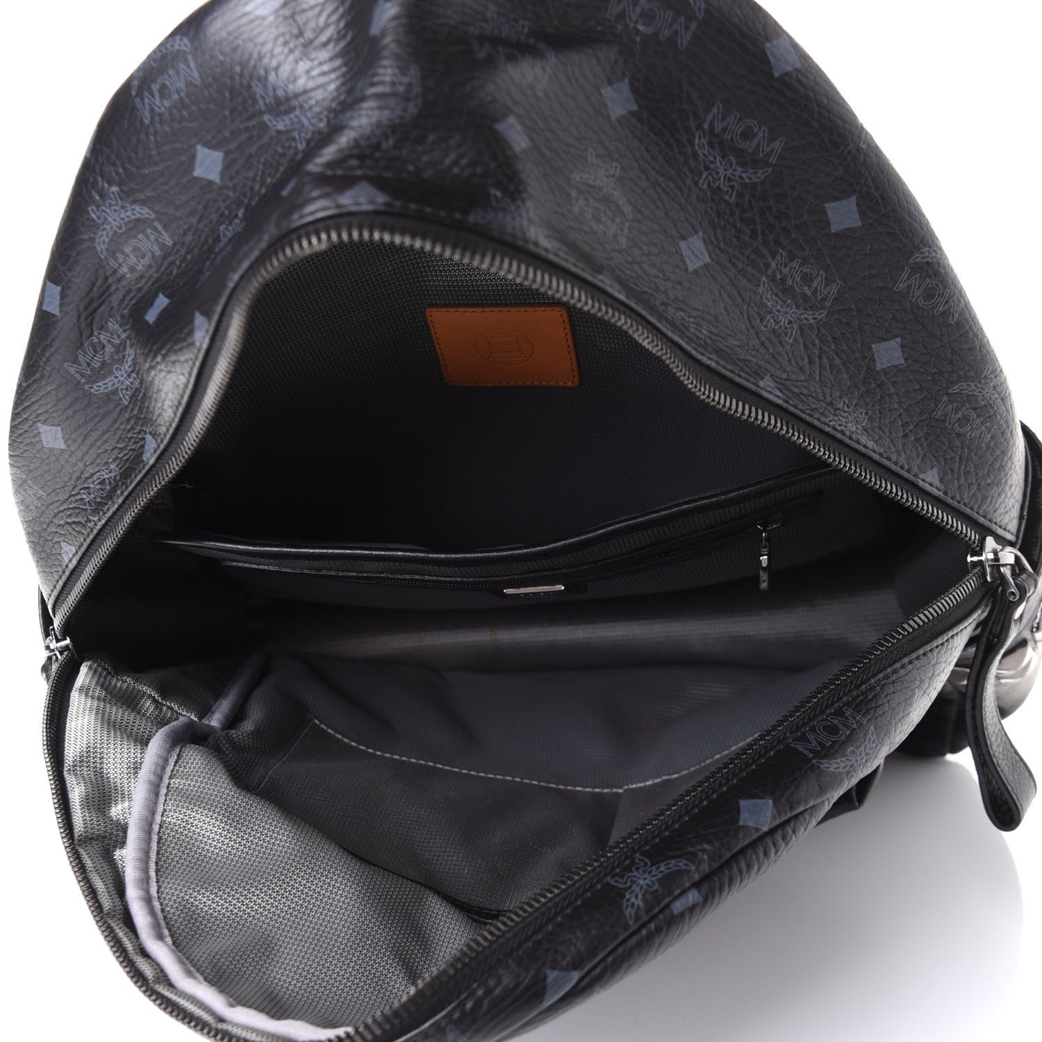 MCM Visetos Medium Side Studs Stark Backpack Black 4 of 10