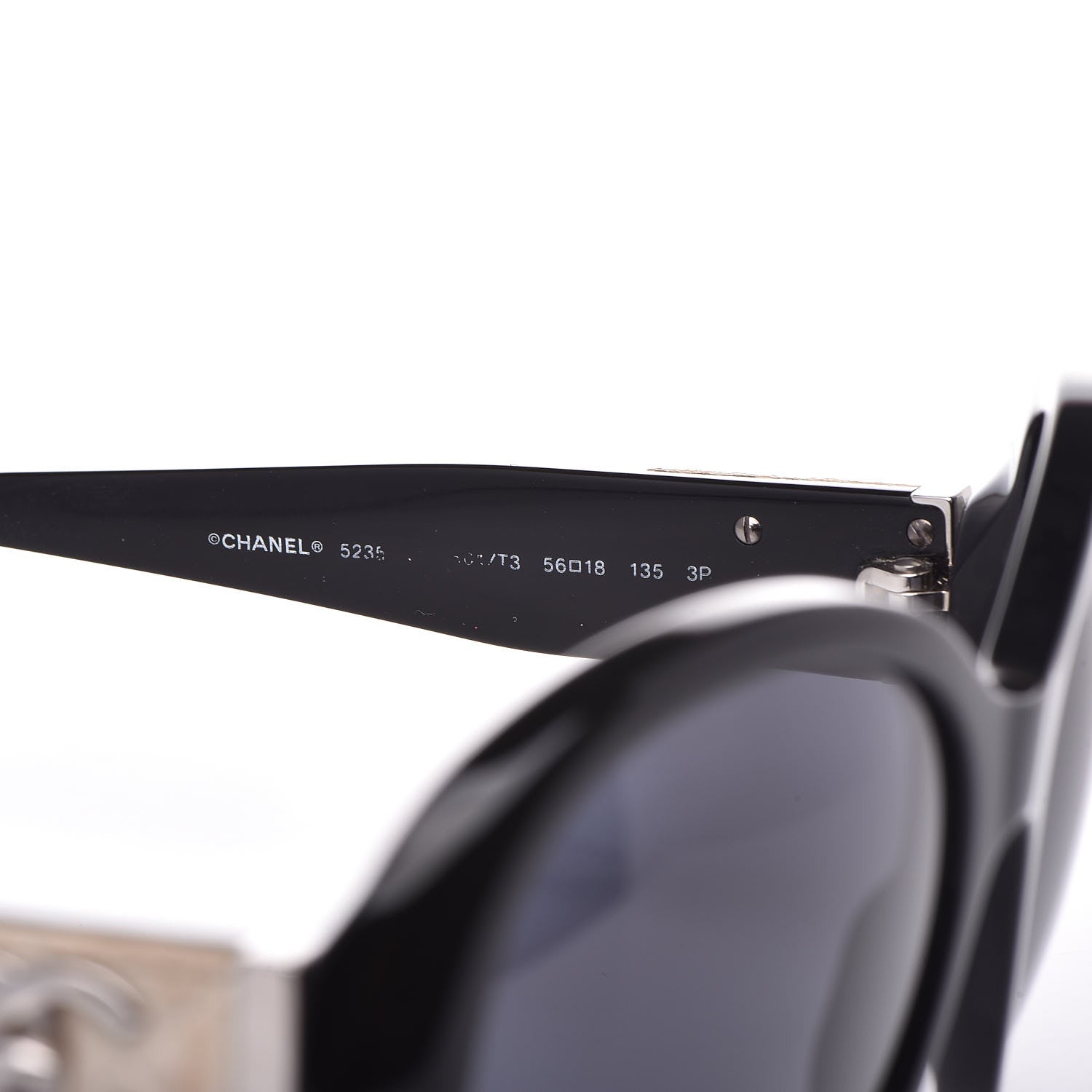 Chanel Acetate CC Turnlock Sunglasses 5235-Q Black Beige 5 of 8