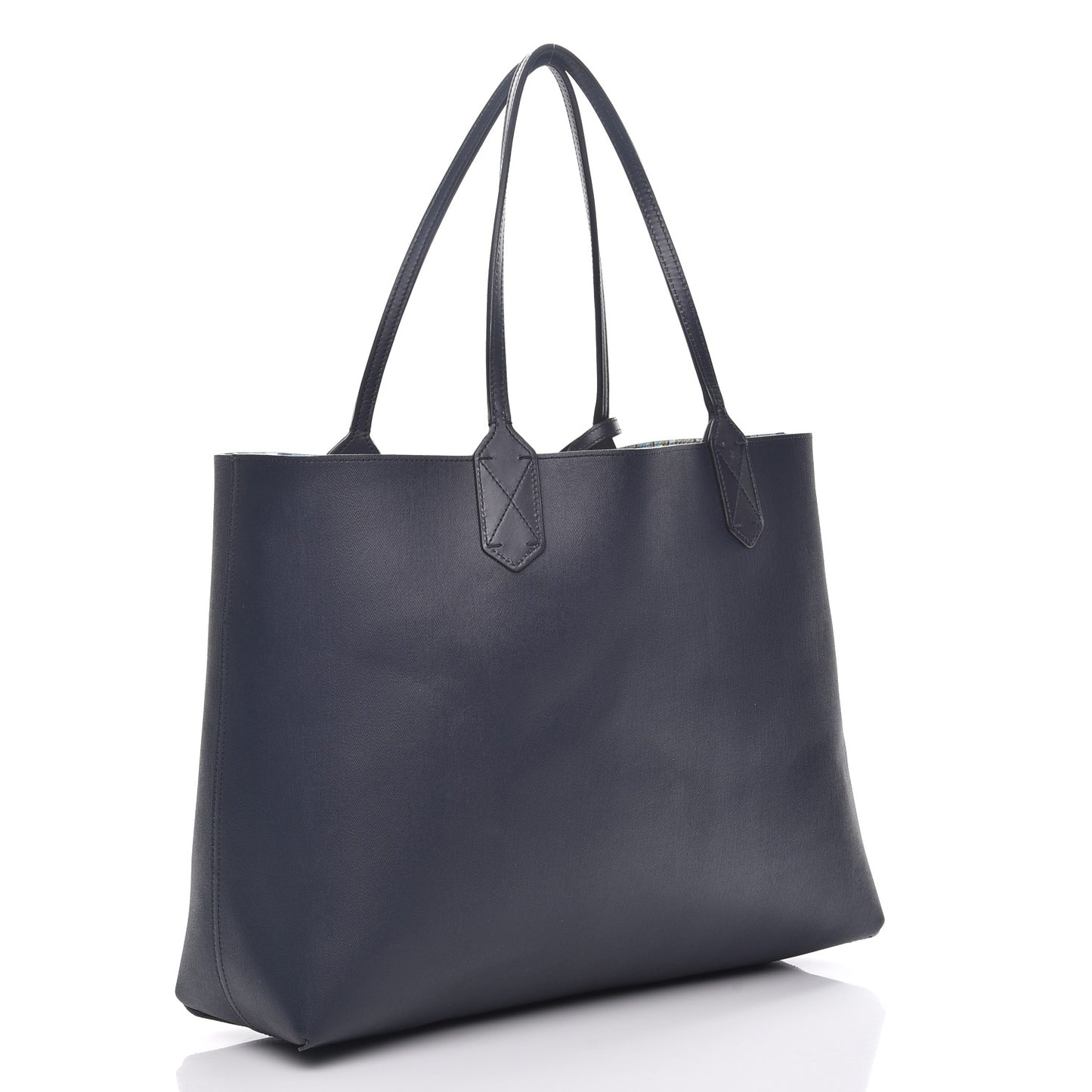 GG Supreme Monogram Blooms Medium Reversible Tote Beige Blue Navy