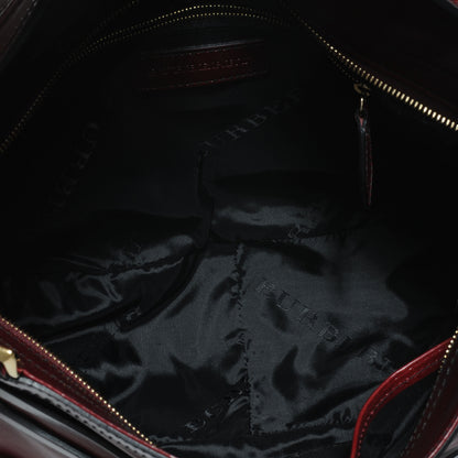 Burberry Lambskin Bridle Calfskin Small Dutton Hobo Claret Red 6 of 10