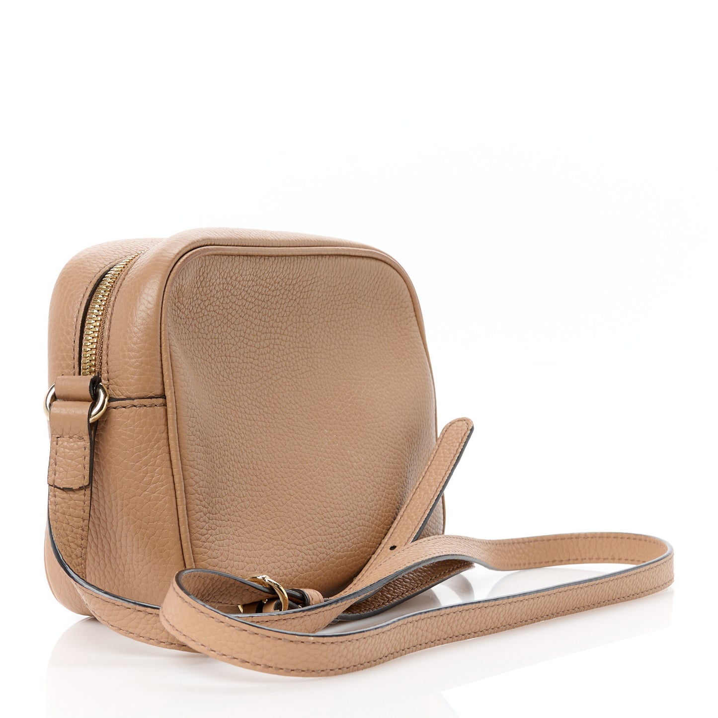 Pebbled Calfskin Small Soho Disco Bag Camelia