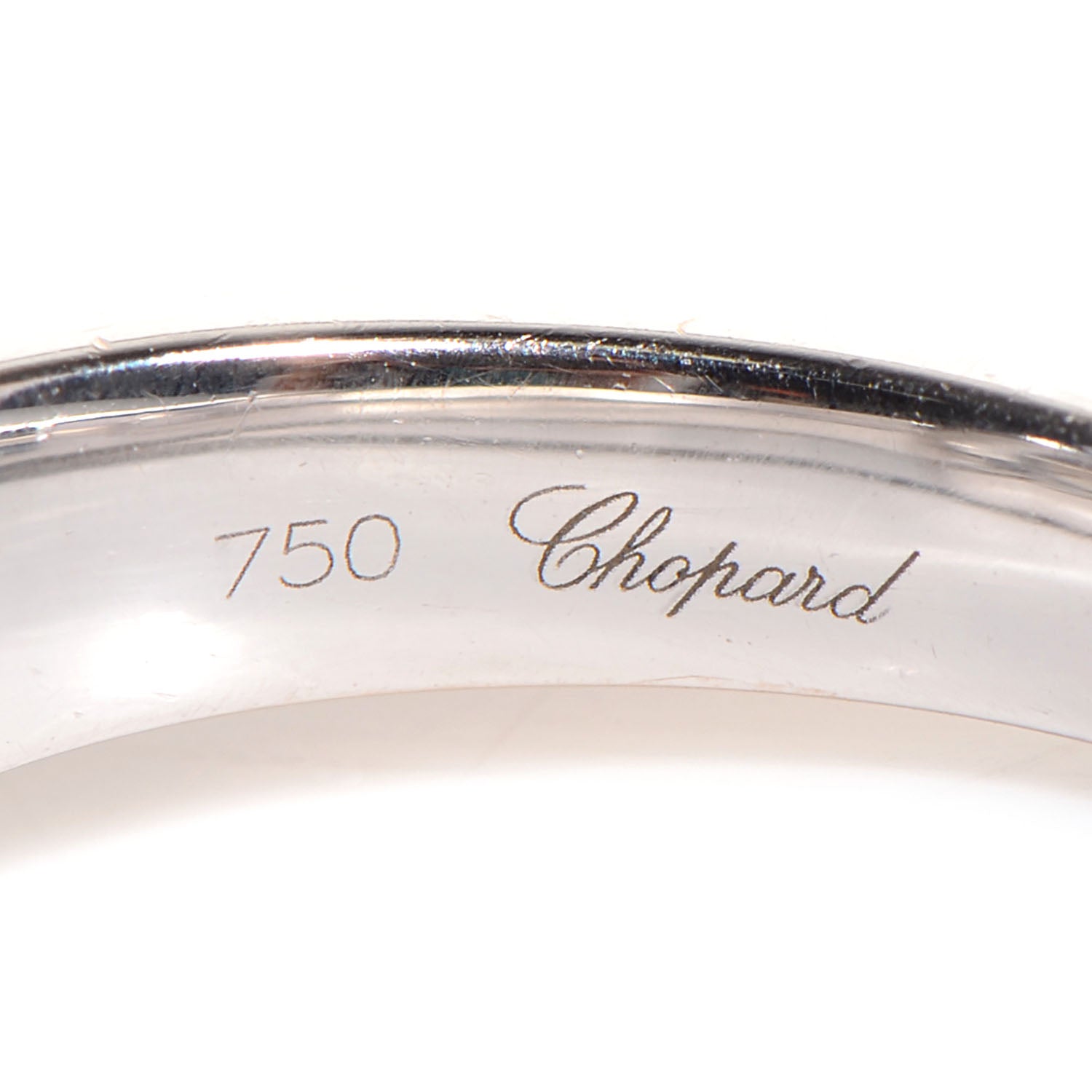 Chopard 18k White Gold Happy Diamonds Heart Ring 6.5 5 of 6