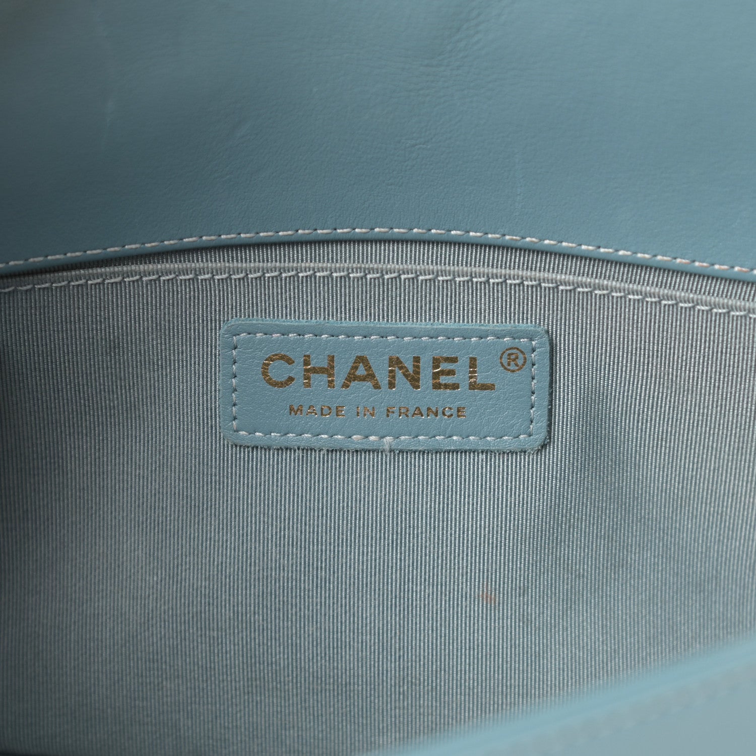 Chanel Calfskin Chevron Quilted Medium Boy Flap Blue 6 of 19