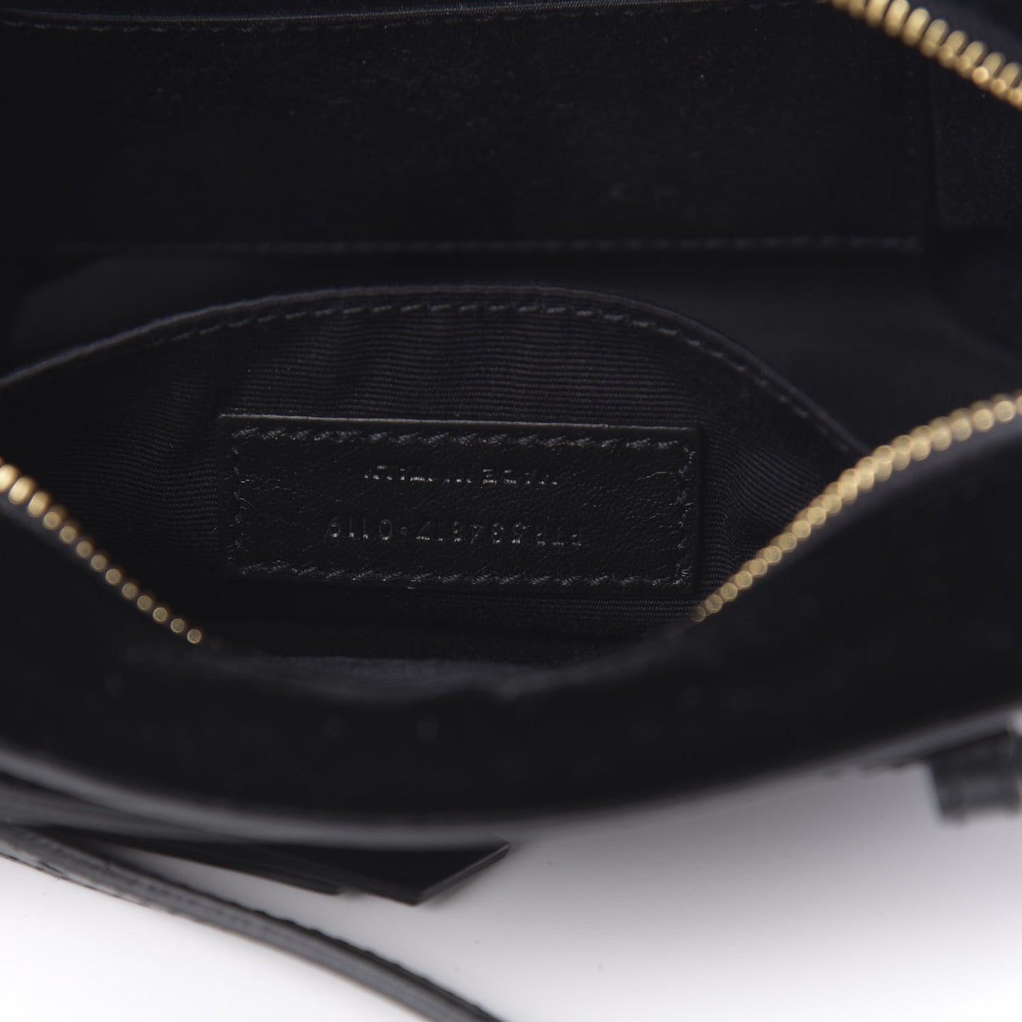 Velour Matelasse Monogram Lou Belt Bag Black
