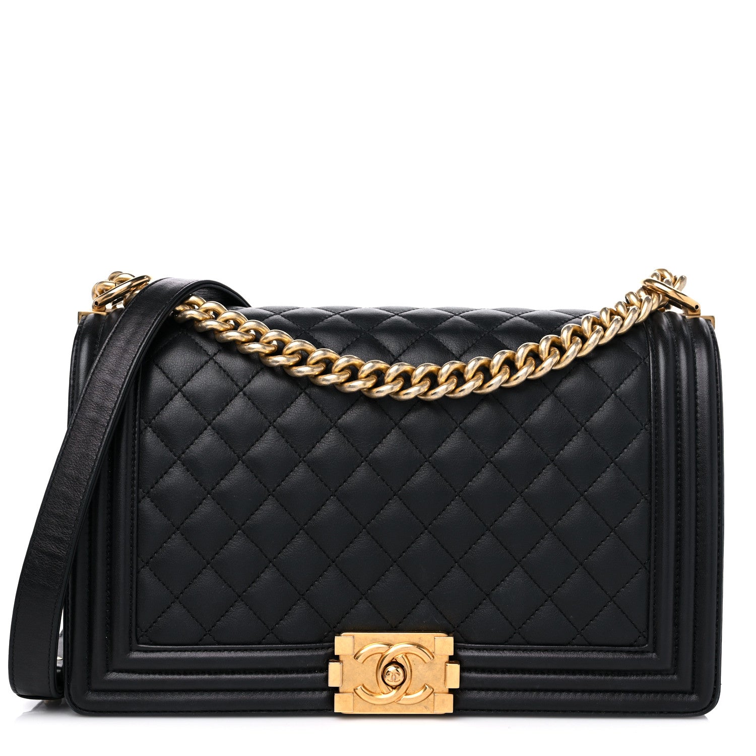 Chanel Calfskin Quilted New Medium Boy Flap Black 1 of 15