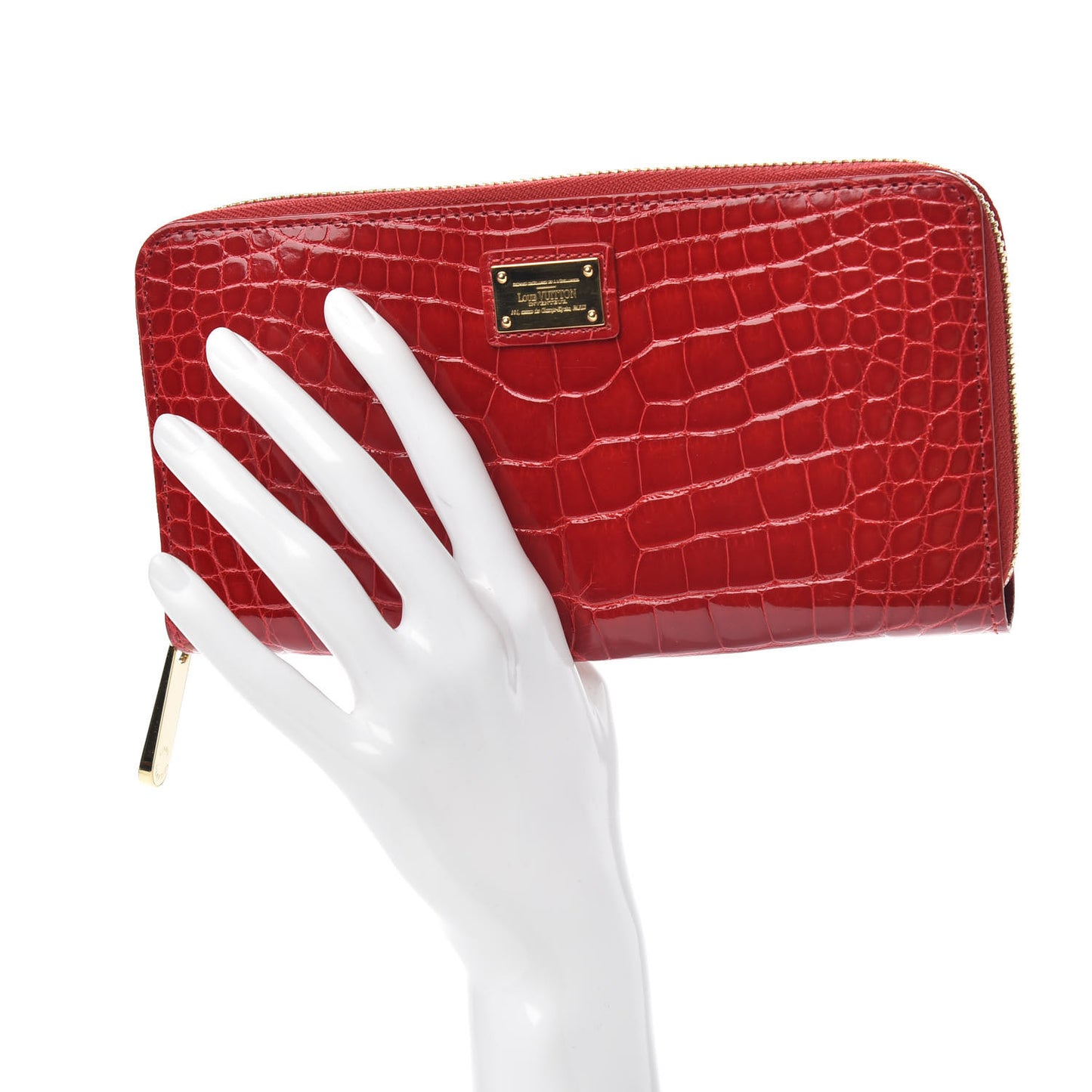 Alligator Zippy Wallet Rouge
