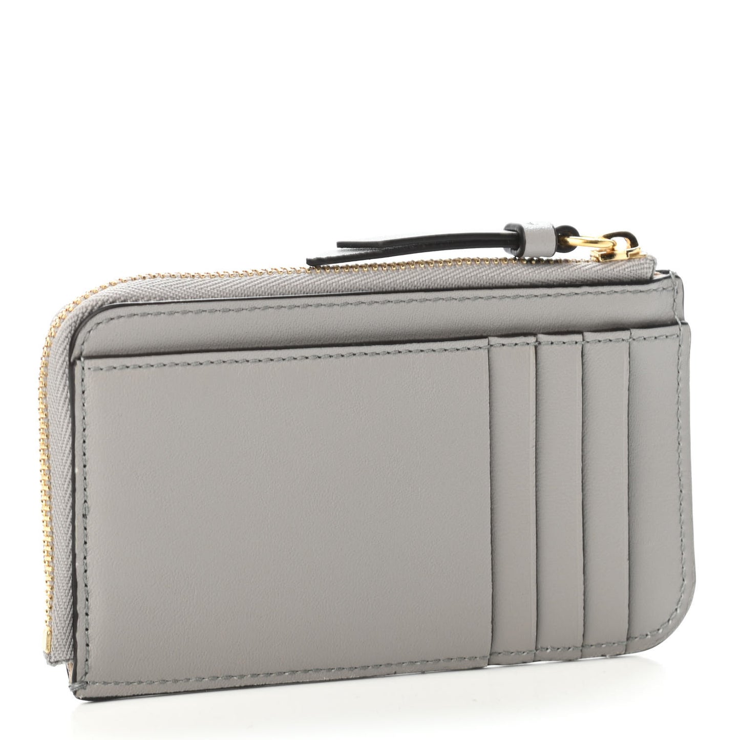 Crocodile Embossed Calfskin C Small Purse Stormy Grey