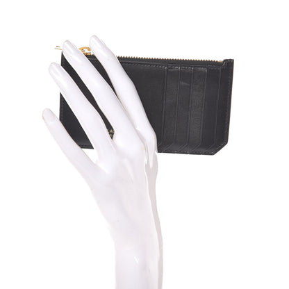 Saint Laurent Calfskin 5 Fragments Zip Pouch Card Holder Black 2 of 10