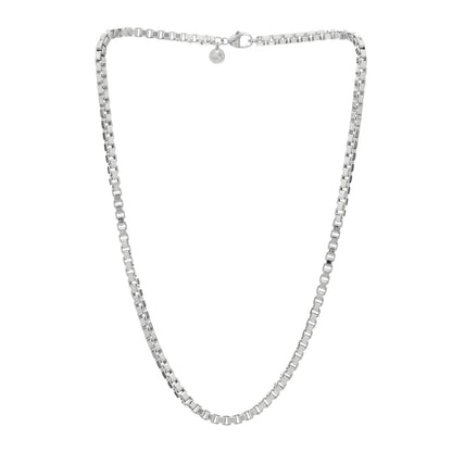 Tiffany Sterling Silver 4mm Venetian Link Necklace 2 of 3