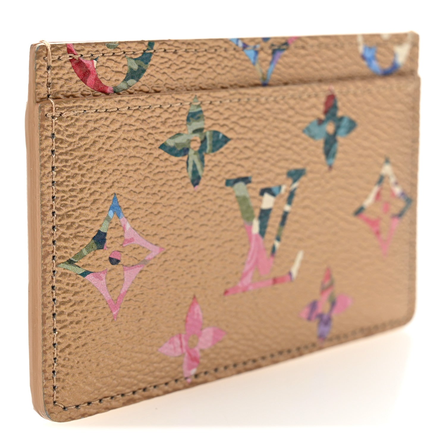 Louis Vuitton Metallic Monogram LV Garden Card Holder Gold 3 of 6