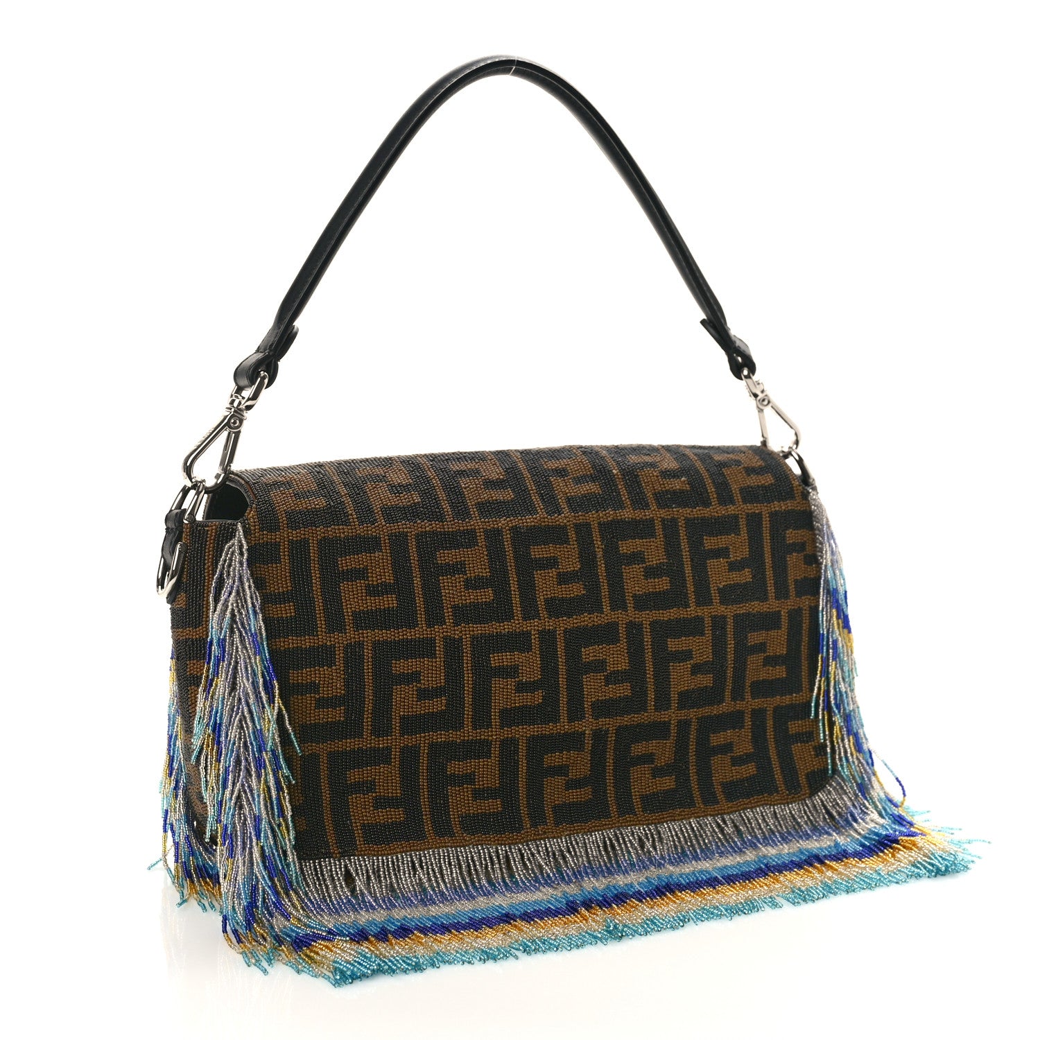 FENDIバッグ Fendi X FRGMT X POKEMON Beaded FF Fringe Baguette Multicolor