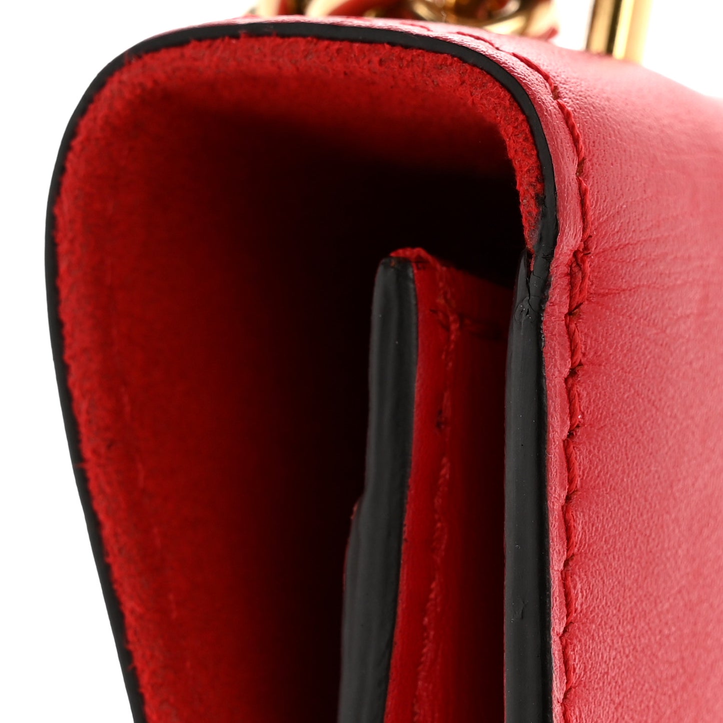 Calfskin Chain Louise MM Red