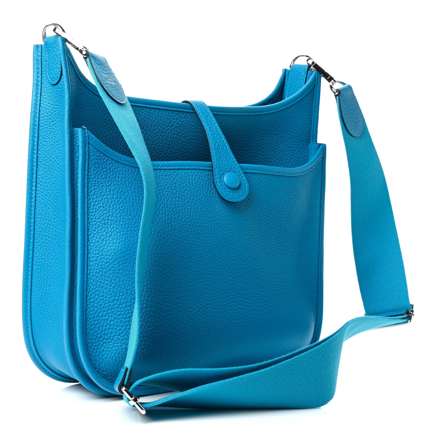 Hermes Taurillon Clemence Evelyne III PM Bleu Frida 3 of 10