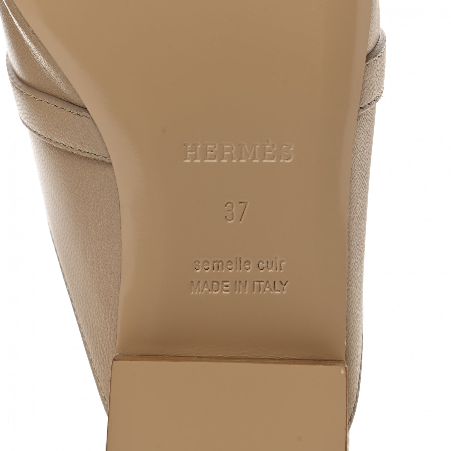 Calfskin Oz Mules 37 Blanc Gomme
