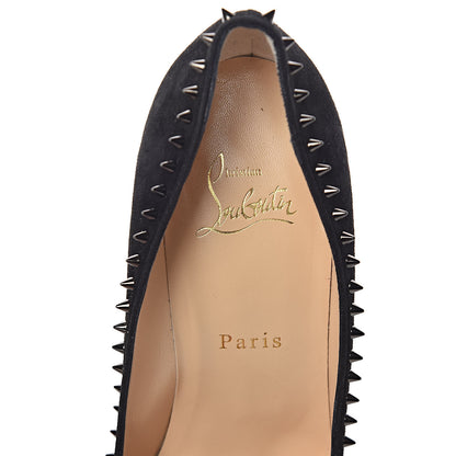 Christian Louboutin Veau Velours Anjalina 100 Pumps 38 Black 5 of 9