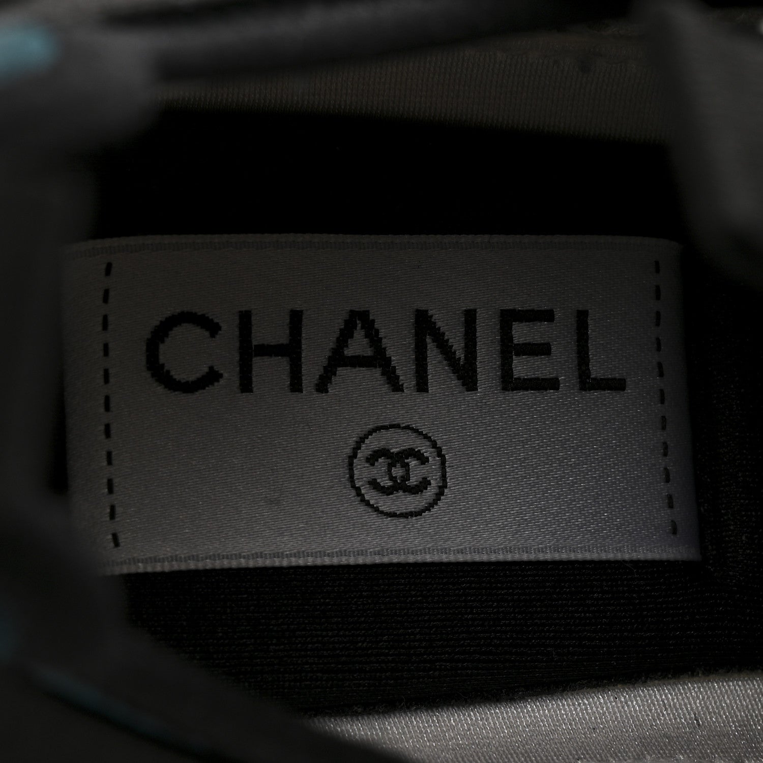 Chanel Fabric Suede CC Sneakers 37 White Light Grey Pink 7 of 9