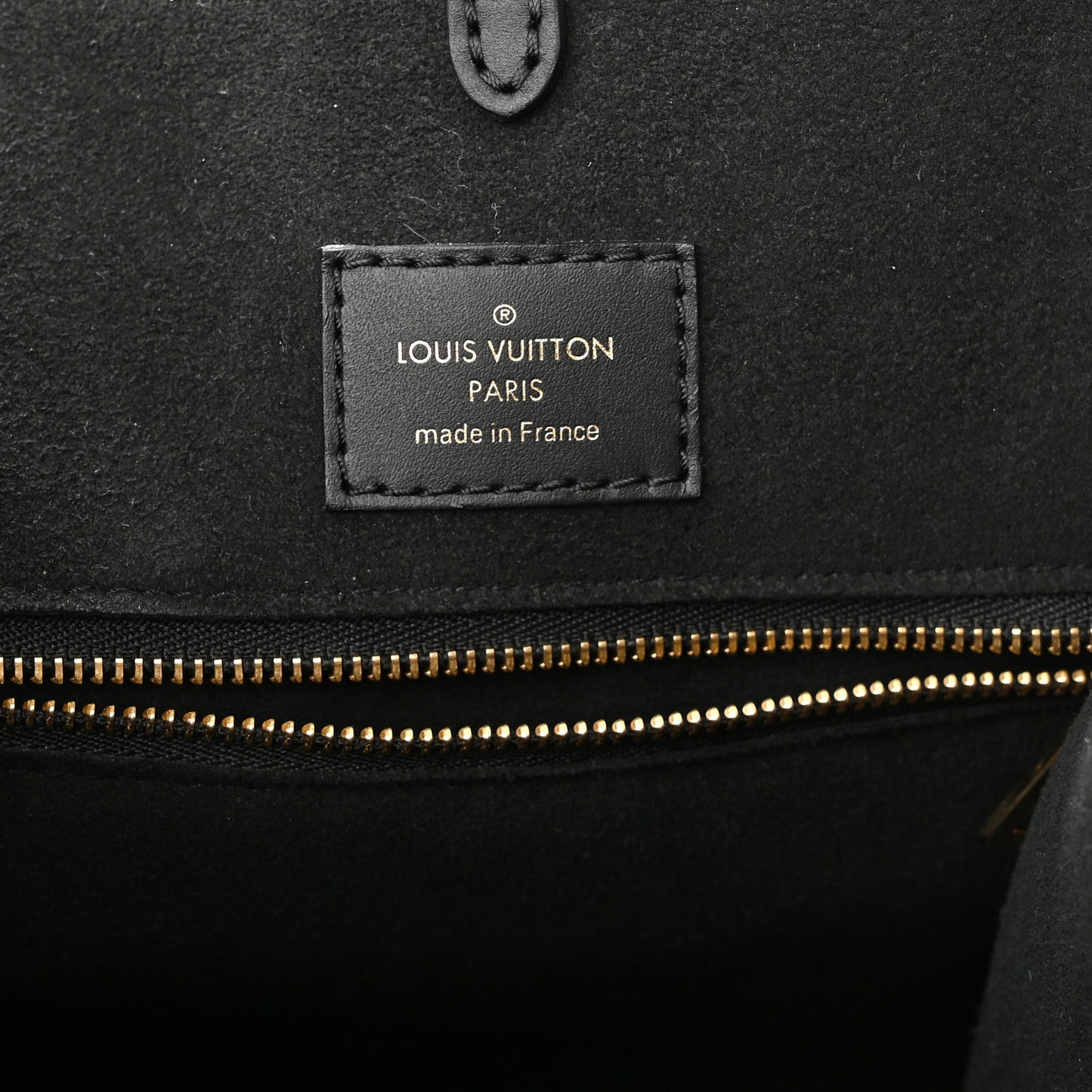 Calfskin Monogram Fold Tote MM Black Wine Cream
