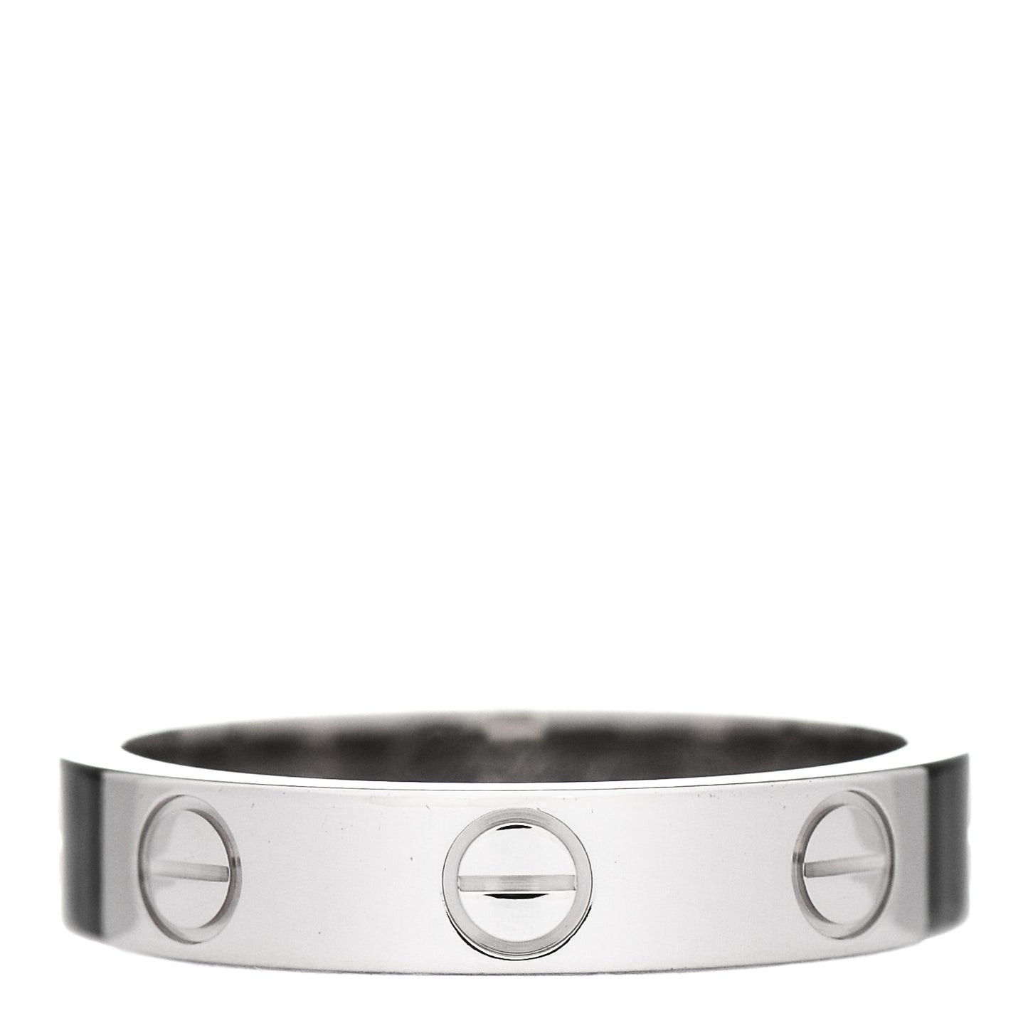 18K White Gold 3.5mm LOVE Wedding Band Ring 49 5