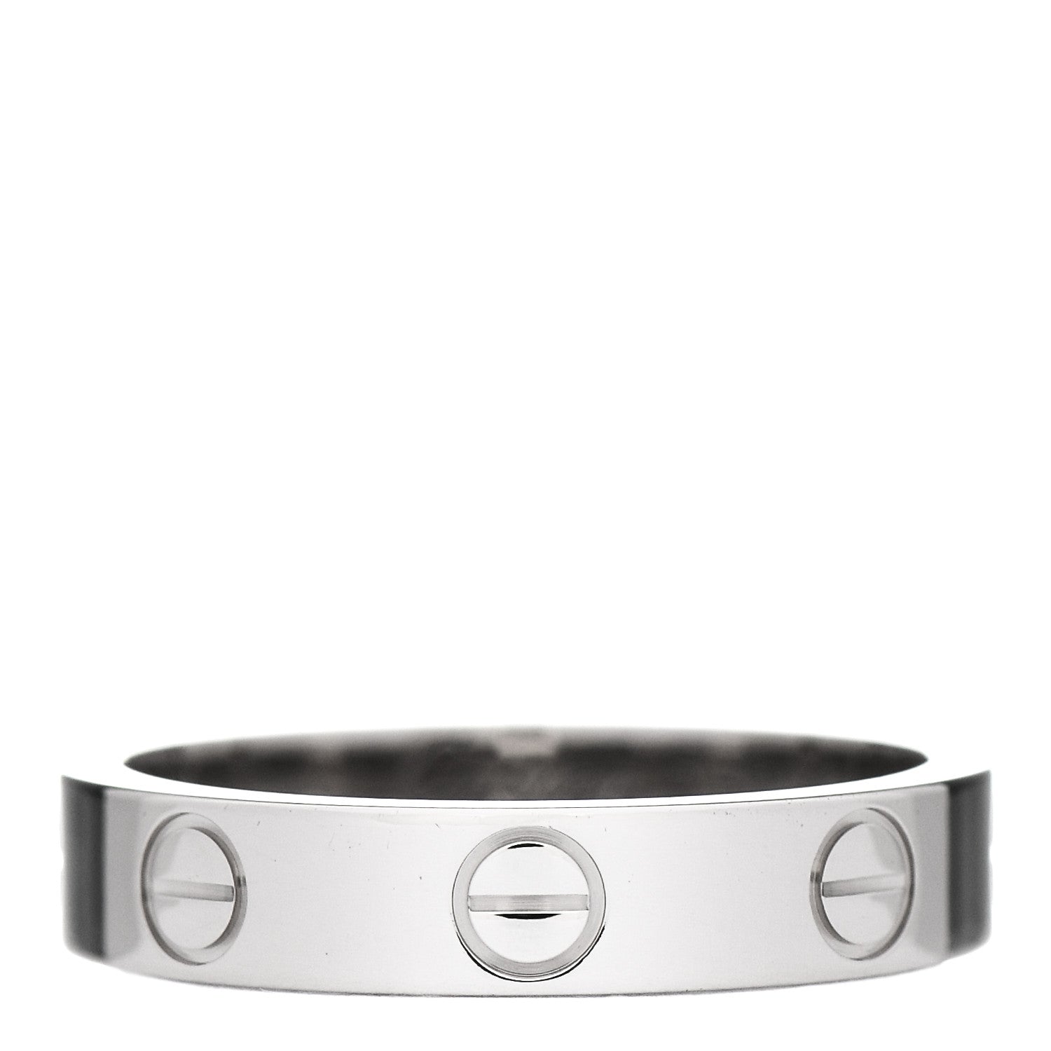 Cartier 18K White Gold 3.5mm LOVE Wedding Band Ring 49 5 1 of 4