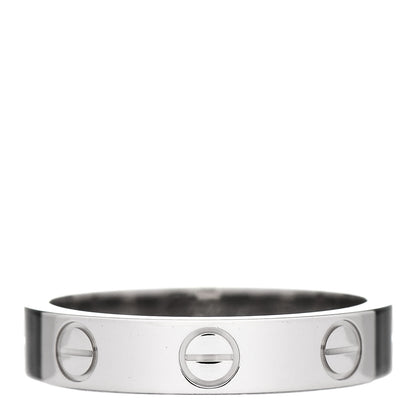 Cartier 18K White Gold 3.5mm LOVE Wedding Band Ring 49 5 1 of 4