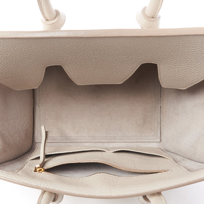 Celine Crisped Calfskin Mini Tie Knot Tote Chalk 6 of 7