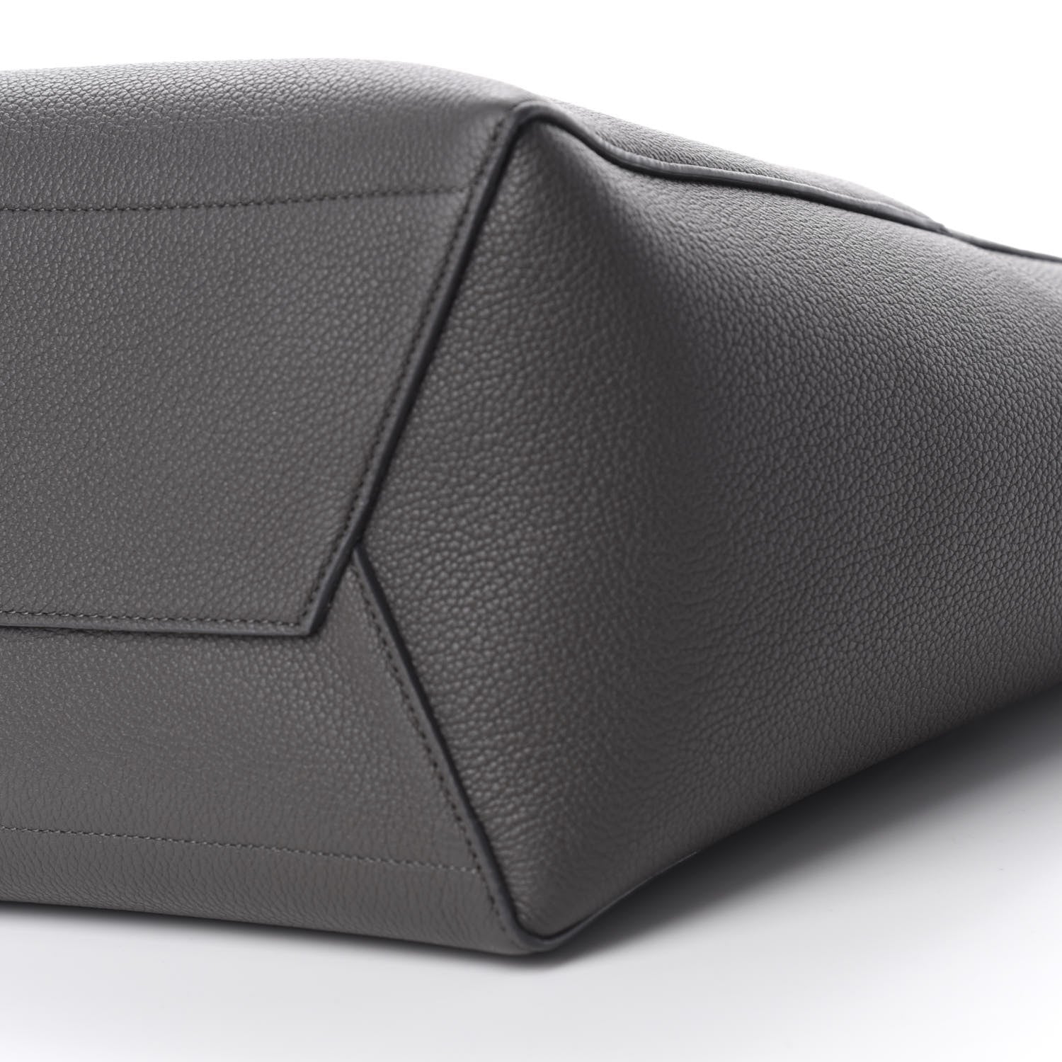 Celine Soft Grained Calfskin Sangle Bucket Bag Grey 7 of 10