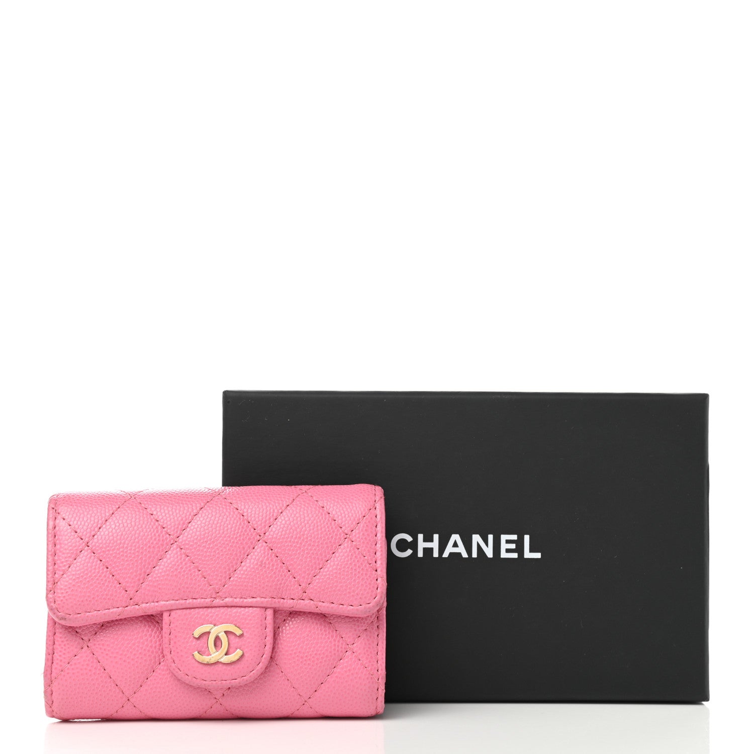 Chanel Caviar Quilted Classic 4 Key Holder Wallet Pink 12 of 12