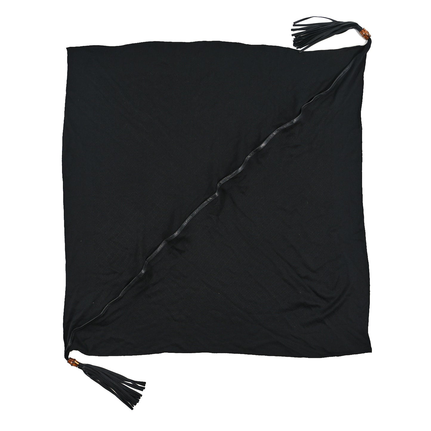 GUCC Tassel Triangle Scarf Black