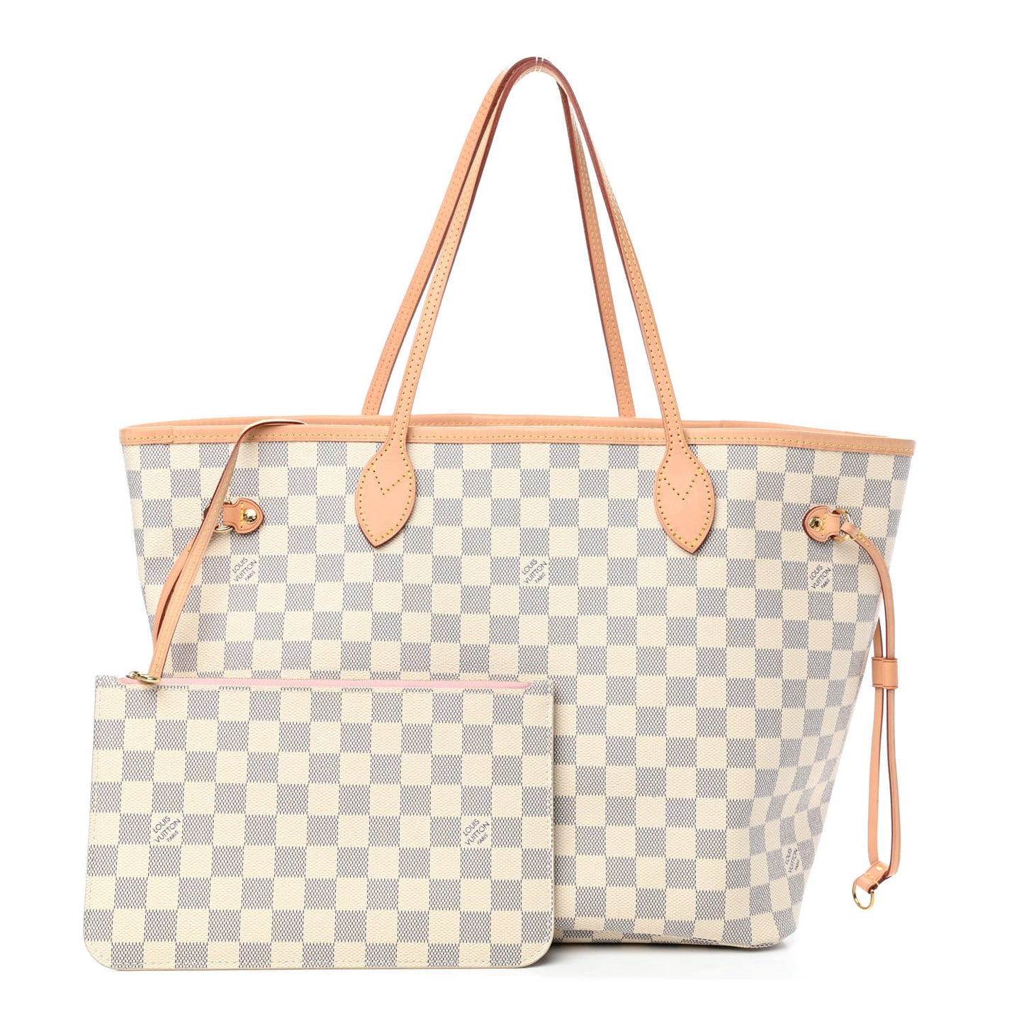 Damier Azur Neo Neverfull MM Rose Ballerine
