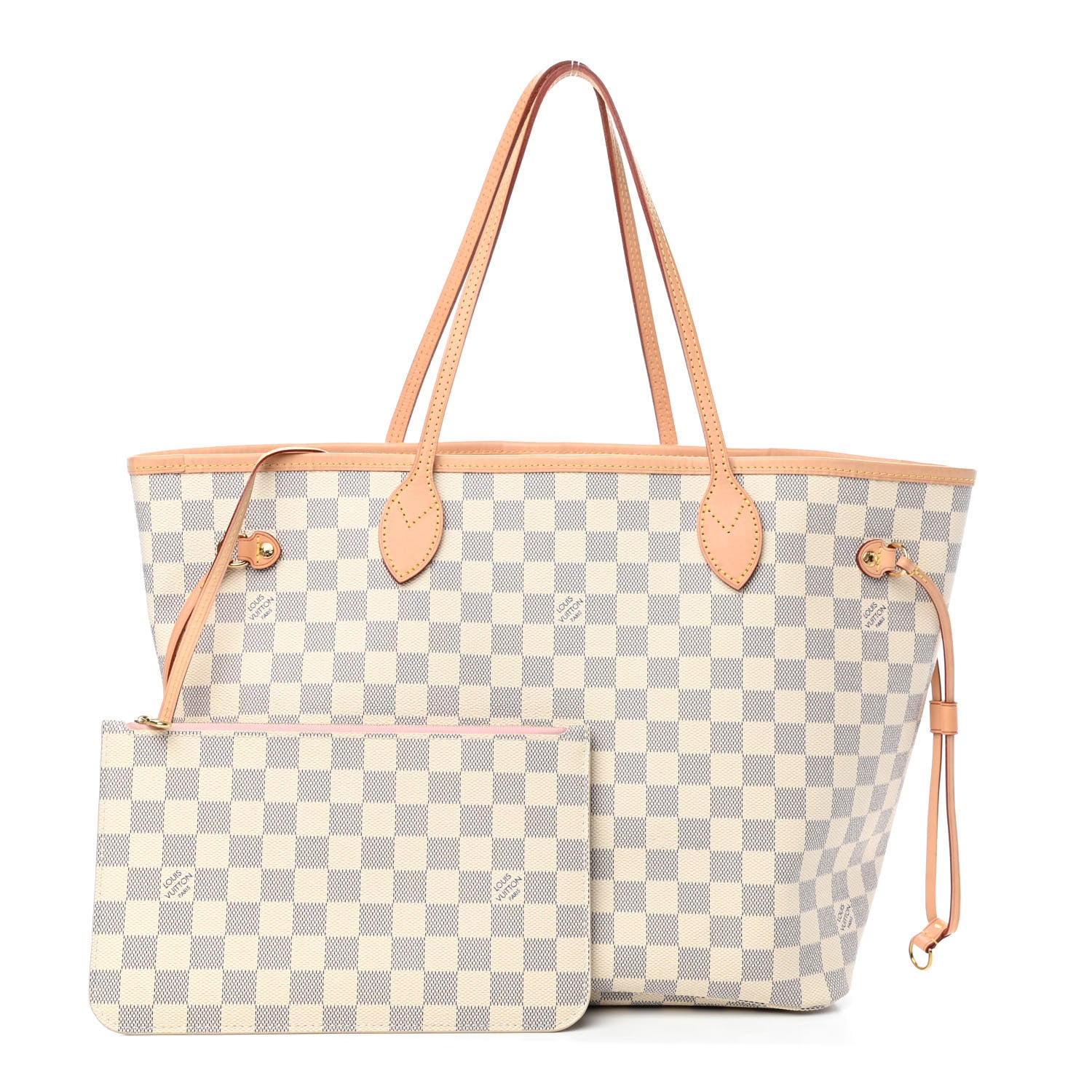 Louis Vuitton Damier Azur Neo Neverfull MM Rose Ballerine 1 of 6