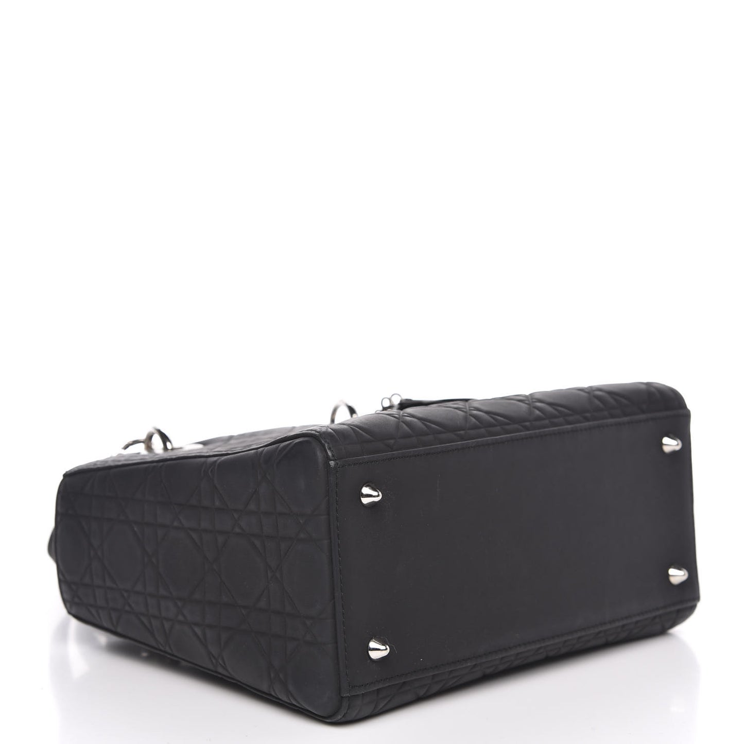 Ultra Matte Calfskin Cannage Medium Lady Dior Black