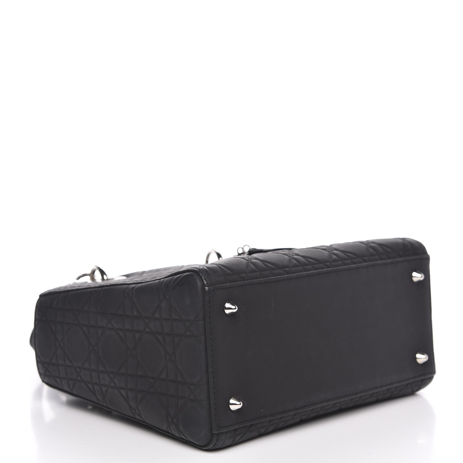 Christian Dior Ultra Matte Calfskin Cannage Medium Lady Dior Black 4 of 14