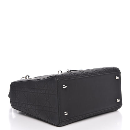 Christian Dior Ultra Matte Calfskin Cannage Medium Lady Dior Black 4 of 14