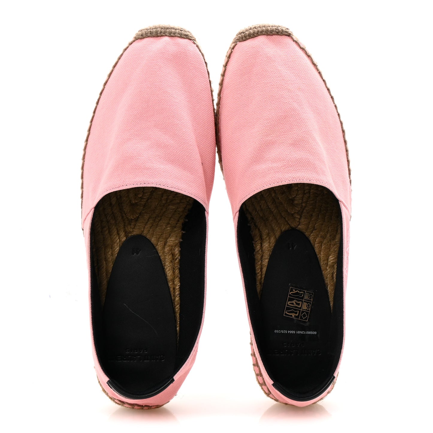 Canvas Elba Light Logo Embroidered Espadrilles 41 Pink