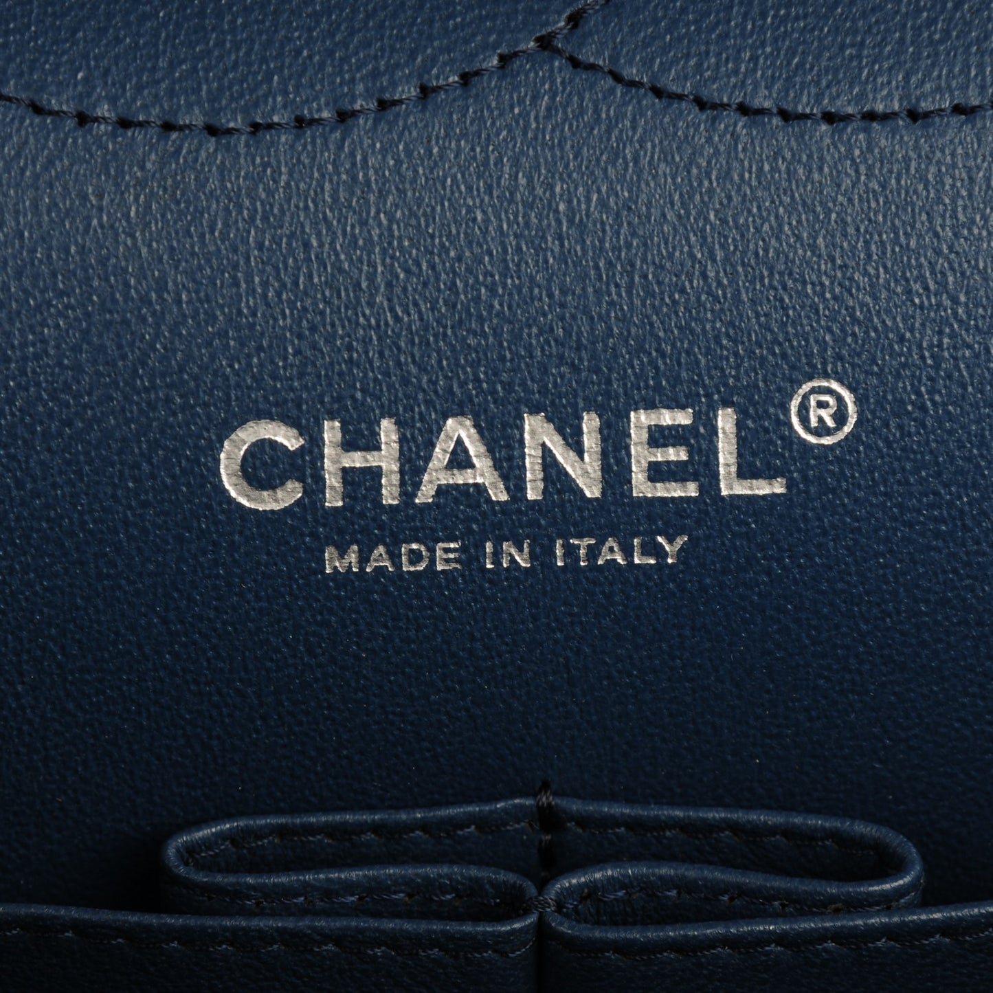 Lambskin Quilted Jumbo Double Flap Blue