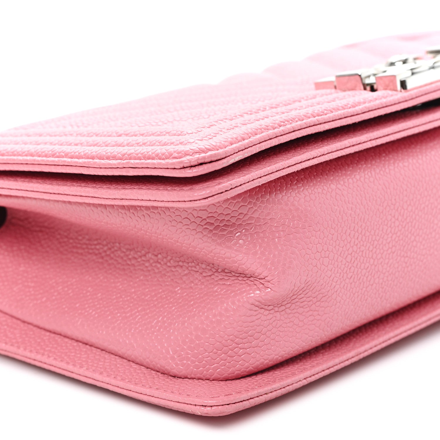 Chanel Caviar Chevron Quilted Medium Boy Flap Pink 9 of 11