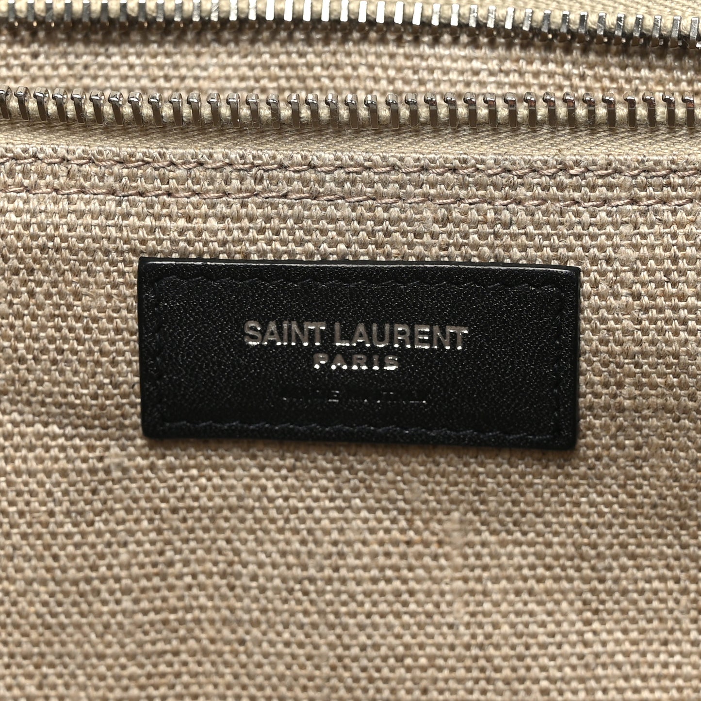 Linen Calfskin Rive Gauche Tote Optic White