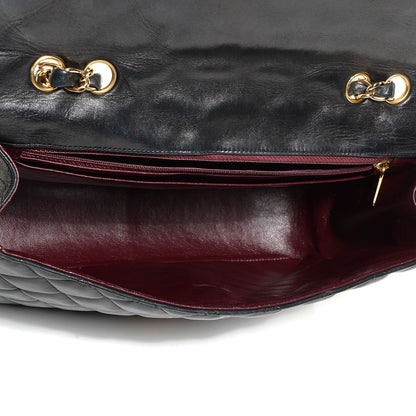 Chanel Lambskin Quilted Jumbo Single Flap Black 6 of 9