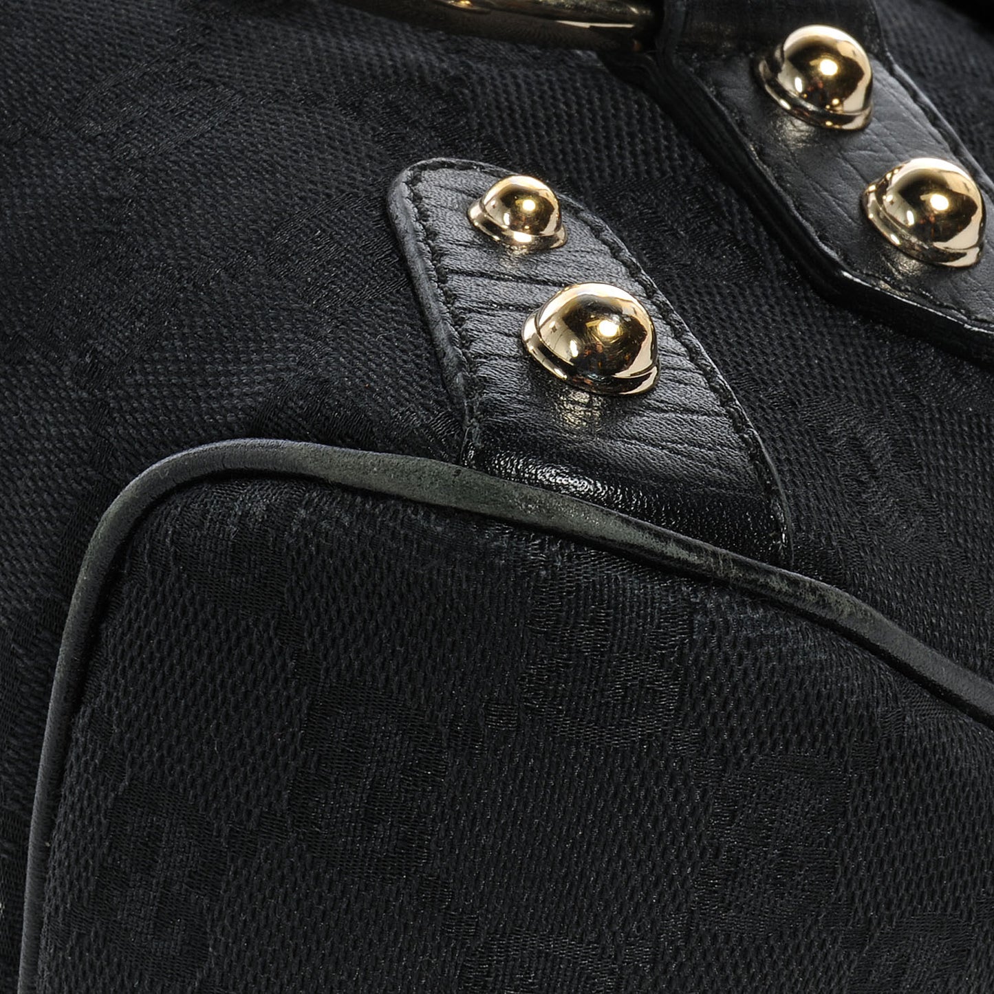 Monogram Horsebit Web Flap Bag Black