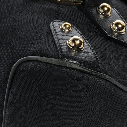 Gucci Monogram Horsebit Web Flap Bag Black 6 of 9