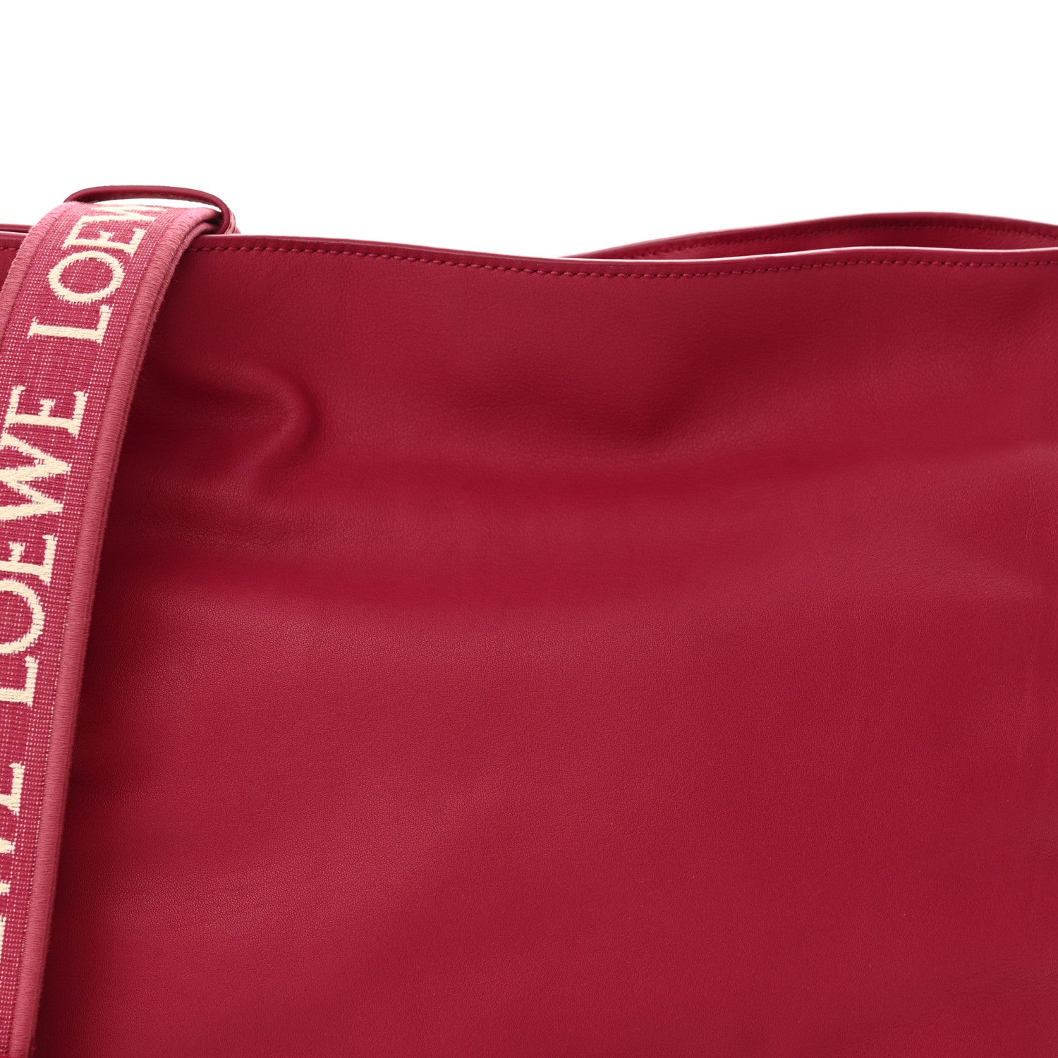 Loewe Satin Calfskin Monochrome Flamenco Knot Clutch Ruby Red Glaze 7 of 9