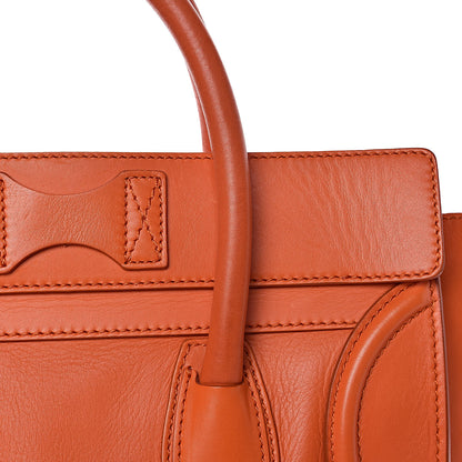 Celine Smooth Calfskin Mini Luggage Bright Orange 14 of 24