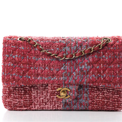 Chanel Tweed Quilted Medium Double Flap Red 9 of 12