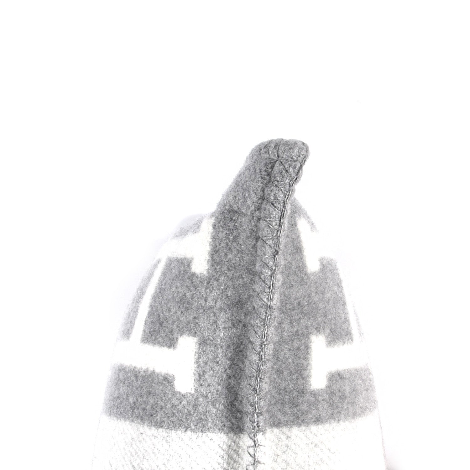 Hermes Wool Cashmere Avalon III Pillow PM Ecru Gris Clair 4 of 4