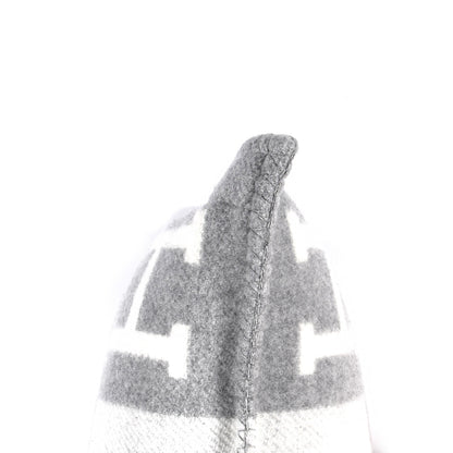 Hermes Wool Cashmere Avalon III Pillow PM Ecru Gris Clair 4 of 4