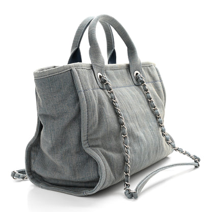 Chanel Denim Small Deauville Tote Light Blue 3 of 12