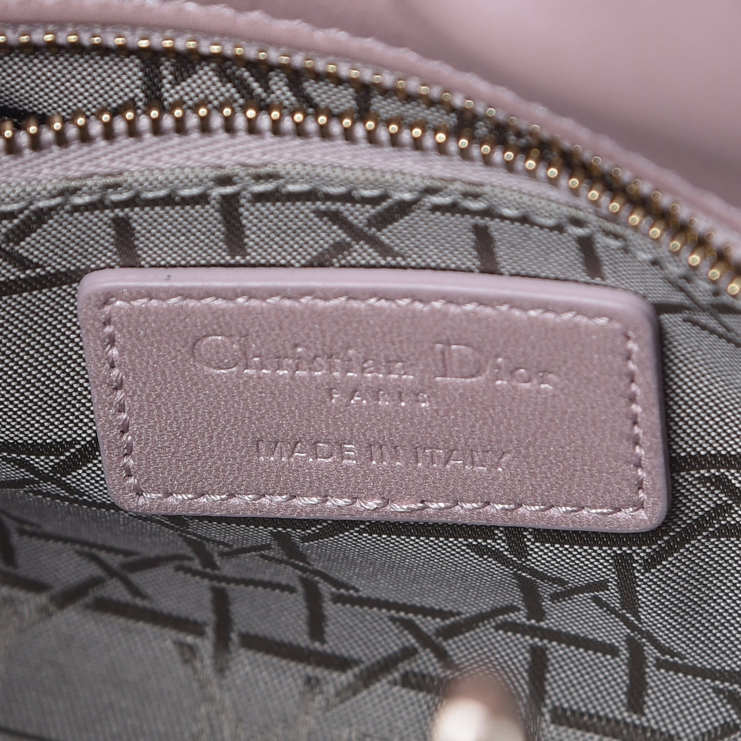 Christian Dior Metallic Lambskin Cannage Mini Lady Dior Lotus 8 of 10