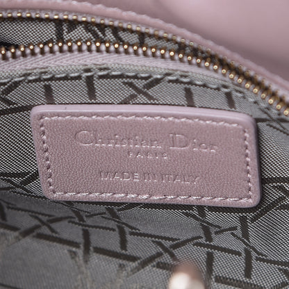 Christian Dior Metallic Lambskin Cannage Mini Lady Dior Lotus 8 of 10