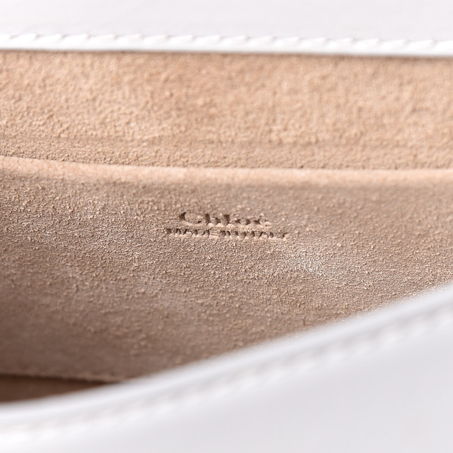 Chloe Calfskin Suede Lizard Embossed Small Nile Bracelet Bag Light Cloud 6 of 9
