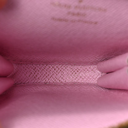 Louis Vuitton Monogram 2021 Christmas Animation Japanese Garden Round Coin Purse Wisteria Pink 5 of 6